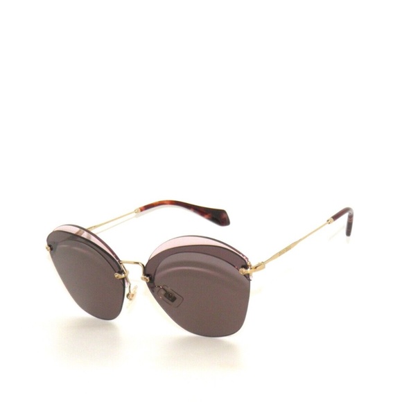 Miu Miu Miumiu 53S 53 VX3-6X1 Purple Gold Sunglasses - Picture 1 of 6